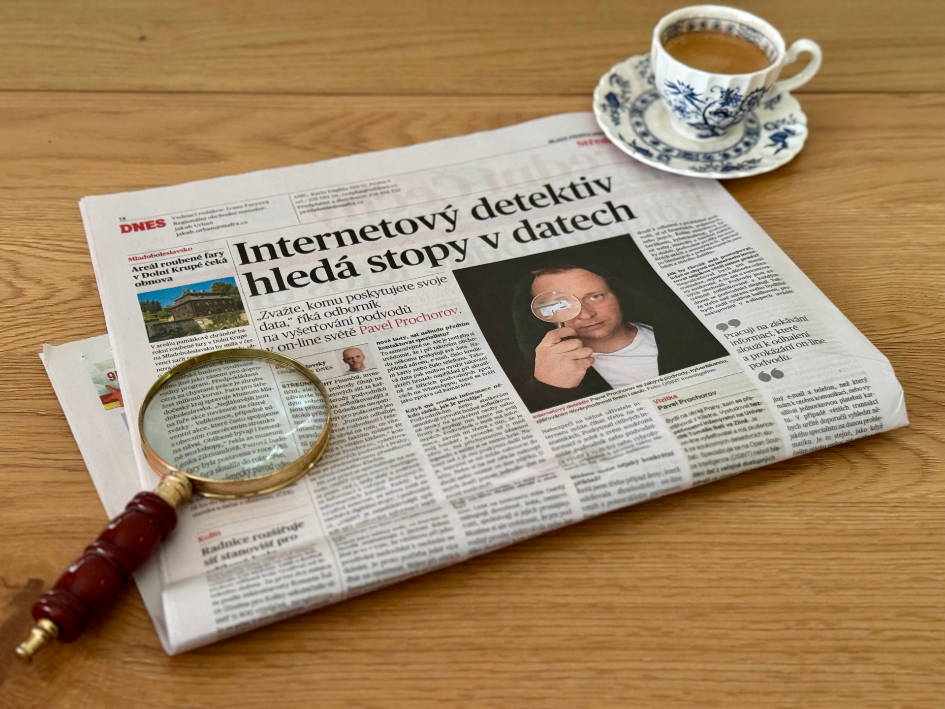 MF DNES — „Internetový detektiv hledá stopy v datech"